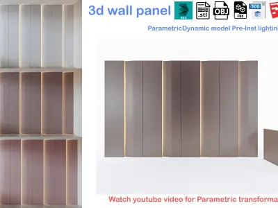 Decorative Wall Panel 3D wall panel 3d panel Free 3D model