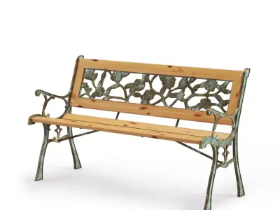 Garden Bench 3D model buy