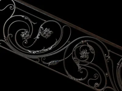 stair railing forging classic 3D model