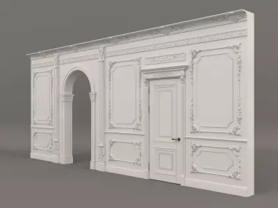 Wall Molding in Classic French style 2 3D model