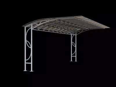 3d model canopy parking shelter  3D model