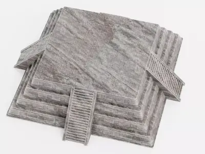 Mayan Pyramid V3 - Ancient Temple Architecture  3D model