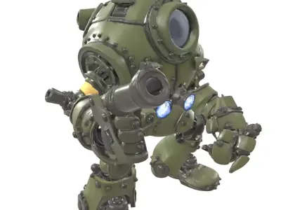 Heavy Combat Mech Robot 3D model