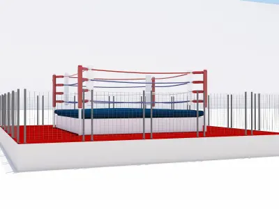 Boxing Ring Low-poly 3D model