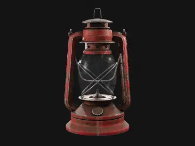 Kerosene Lamp Low-poly 3D model