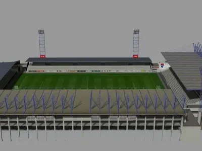 Estadio Cidade de Barcelos Gil Vicente Low-poly 3D model