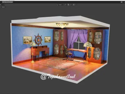 classic interior scene 3D model get
