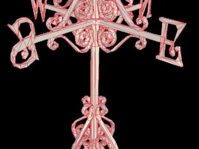 Direction Sign Low-poly 3D model