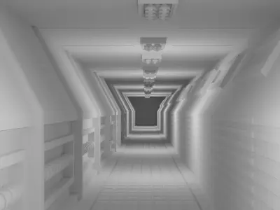 Dirty Tunnel No Material 3D model