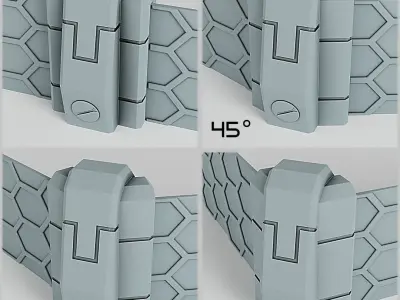 Modular Xeno Shield Wall 3D print model