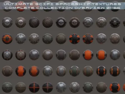 PBR Sci-Fi Spaceship Texture 04 Low-poly 3D model