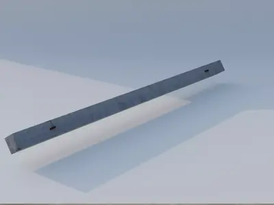 Concrete fence post Low-poly 3D model