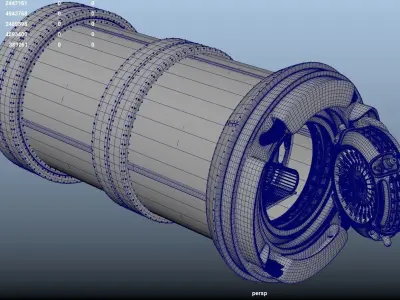 Space tunnel with vortex effect  3D model
