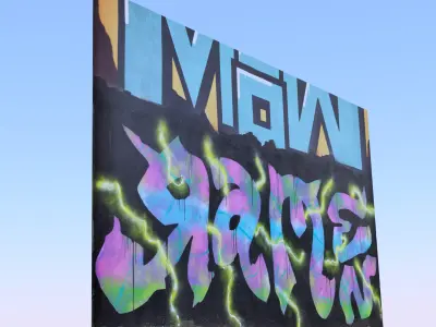 Graffiti wall XV 3D model