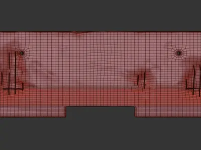 New Jersey Cracked Barrier Low-poly 3D model