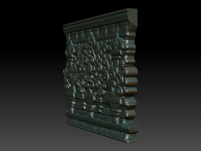 Indian Temple Wall basrelief 04 240613 3D print model
