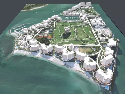 Fisher Island Florida USA 3D model
