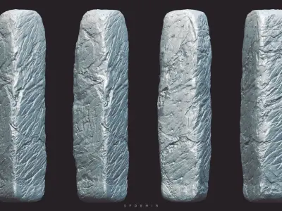 Sharpen Cliff Low-poly 3D model