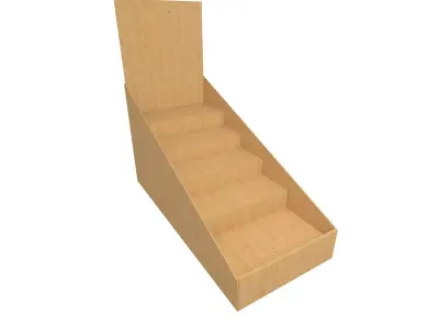 Product Display Stand Cardboard v1 001 Low-poly 3D model