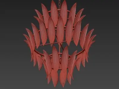 Cascading Chandeliers Noir 3D model