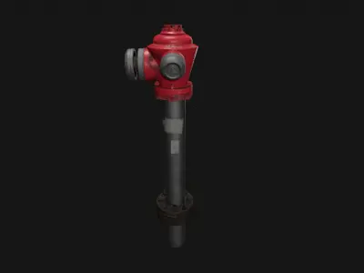 Fire Hydrant Low-poly 3D model