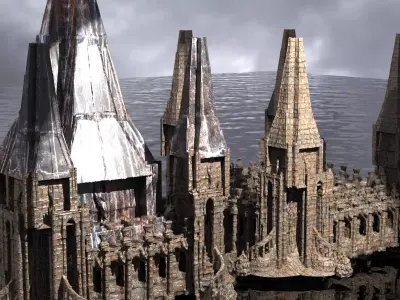 Forest Cult Cathedral Domes 3D model