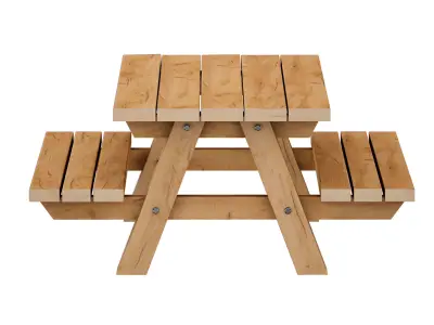 Outdoor Wooden Picnic Table 3D model
