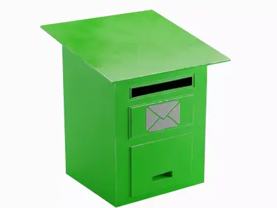 Postbox 03 Low-poly 3D model