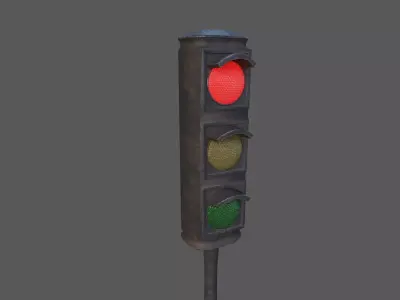Urban Traffic Light Pack  Low-poly 3D model