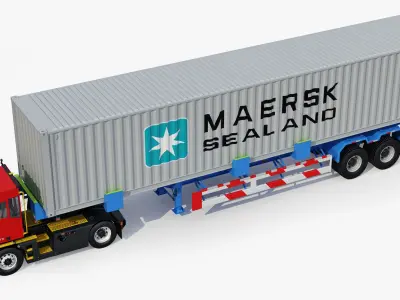  Kalmar T2 Terminal Tractor and Container Trailer 