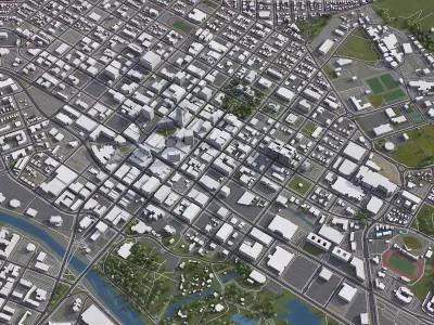 Boise - City 3D Model Low-poly 3D model