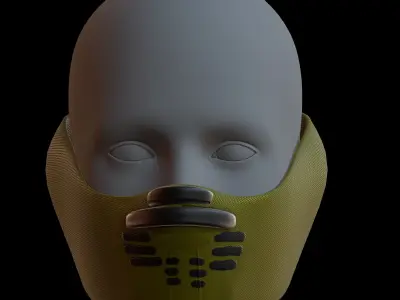 Gas mask helmet 3d model scifi Low-poly  Low-poly 3D model 169