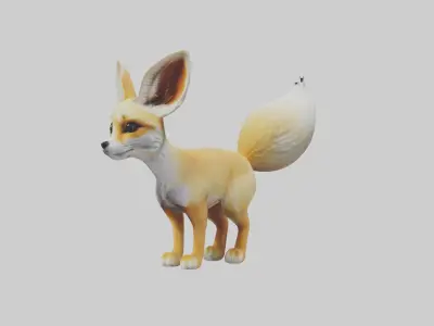 Fennec Fox Model 1 Low-poly 3D model