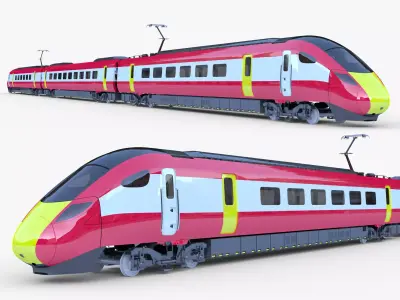 Hitachi Azuma train exterior 3D model