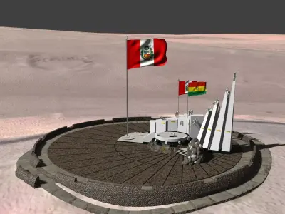 Monumental Alto de la Alianza 3D Low-poly 3D model