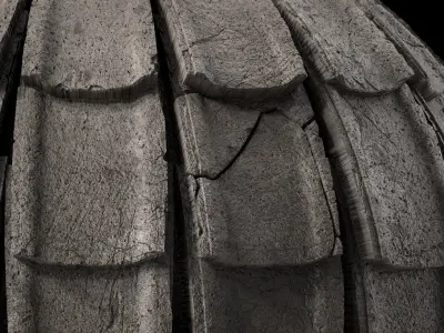 Roof Tile Materials 107- Concrete Roofing - Sbsar Seamless Pbr Texture