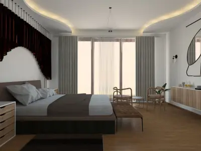 The Modern BedRoom 3D model