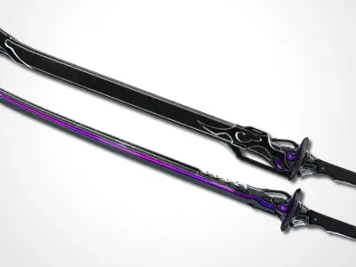 Sci-fi Swords Pack 3 Low-poly 3D model