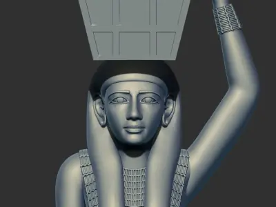 Ancient Egyptian Estate Figure sculpture 3d printable model 3D print model