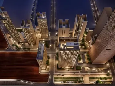 high-rise apartment building 3D model 3D model