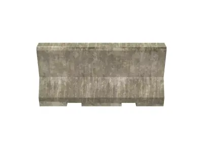 Jersey Barrier Low-poly 3D model
