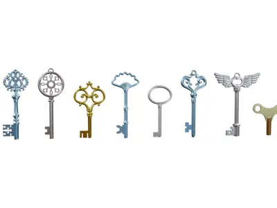 Keys Pack - 10 in 1 3D model