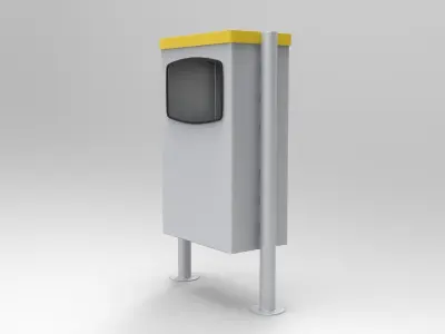 Basic Bin Low-poly 3D model