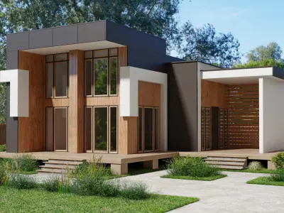 Architecture building 3D model 2