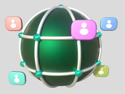 3D app web Icon Low-poly 3D model-06 Low-poly 3D model