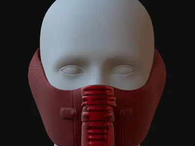 Gas mask helmet 3d model scifi Low-poly  Low-poly 3D model 207
