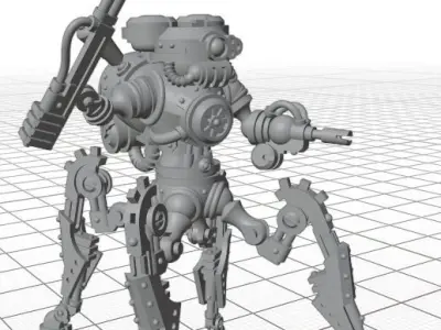 CYBORG CAVALRY CUSTOMIZABLE SUPPORT LEADER 3D print model