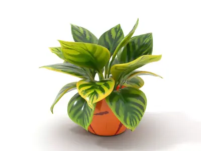 Vibrant Plant Pot model pack Low-poly 3D model