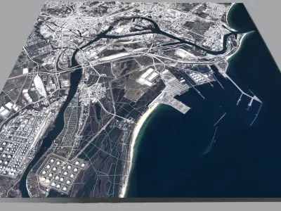 Cityscape Gdansk Poland 3D model