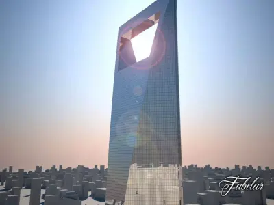 Buildin 28 Shangai WFC Low-poly 3D model